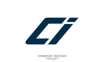 CI, IC Abstract Letters Logo Monogram Design Icon