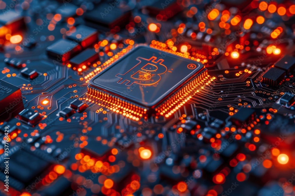 Poster close up of a computer chip