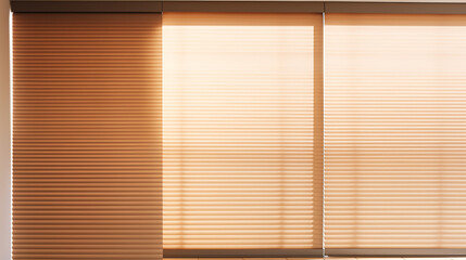 Remote controlled motorized blinds with sunlight track