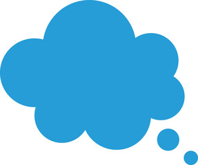 Fototapeta premium Trendy think bubble in flat style. Think bubble isolated on white background. Cloud line icon Vector.