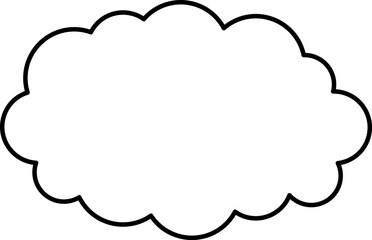 Trendy think bubble in flat style. Think bubble isolated on white background. Cloud line icon Vector.