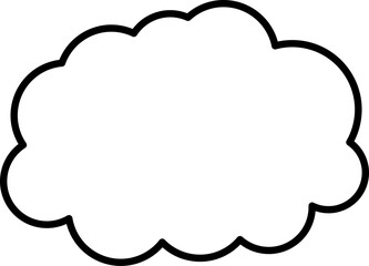 Trendy think bubble in flat style. Think bubble isolated on white background. Cloud line icon Vector.