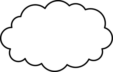 Trendy think bubble in flat style. Think bubble isolated on white background. Cloud line icon Vector.