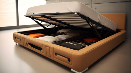 Remote controlled motorized storage beds for space 
