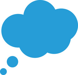 Obraz premium Trendy think bubble in flat style. Think bubble isolated on white background. Cloud line icon Vector.