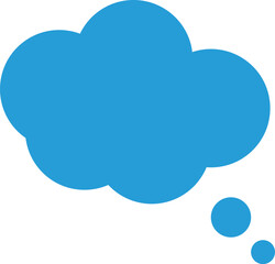 Trendy think bubble in flat style. Think bubble isolated on white background. Cloud line icon Vector.