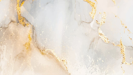 Luxury White Gold Marble texture background vector. Panoramic Marbling texture design for Banner, invitation, wallpaper, headers, website, print ads, packaging design template.