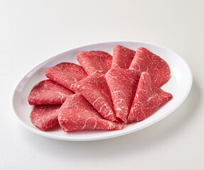 food menu in shabu restaurant dish