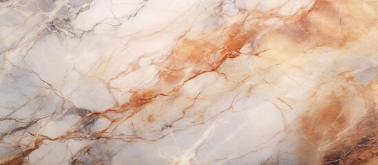 A detailed image showcasing the intricate brown and white marble texture of a surface, resembling the artistry found in natural ingredients and earthy tones
