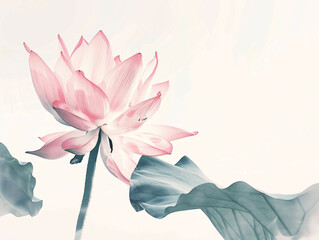 Pristine Pink Lotus: Captivating Beauty in Watercolor