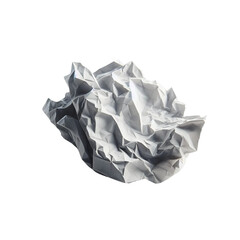 Fototapeta premium crumpled paper isolated on white