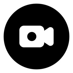Video camera icon for record, film and entertainment