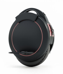 Monowheel electric scooter isolated on white background. 3D illustration © Destina