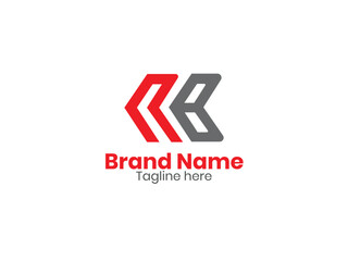 NB Letter Initial Logo Design Template Vector Illustration . 