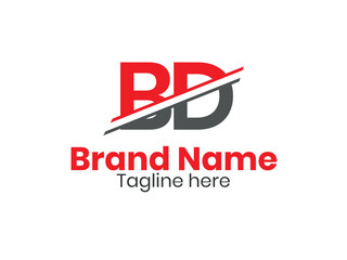 Initial BD Logo design vector. BD logo design template company vector illustration .