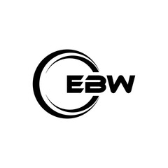 EBW letter logo design in illustration. Vector logo, calligraphy designs for logo, Poster, Invitation, etc.