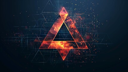 Triangle Shape Against Dark Background