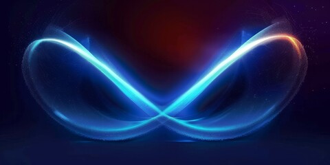 Blue and Purple Logo on Dark Background