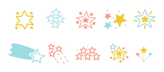 Stars Doodle Hand Drawn