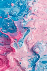 Close Up of Blue and Pink Liquid