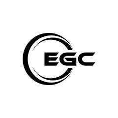 EGC letter logo design in illustration. Vector logo, calligraphy designs for logo, Poster, Invitation, etc.