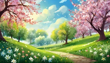 Spring background. Vibrant colors