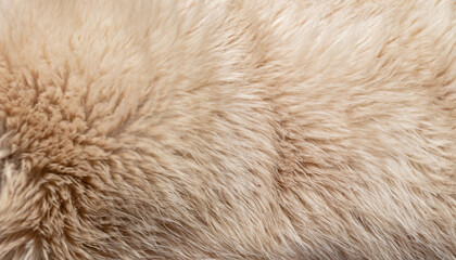 Soft and Cozy: Macro Shot of Fluffy Beige Animal Fur Texture for Background Design; close up, copy space, backdrop - Powered by Adobe