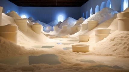 Rolgordijnen Salt Museum artesanal make natural © levit