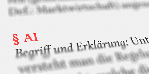 Das Wort AI im Buch erkl&auml;rt mit Paragraph Zeichen
