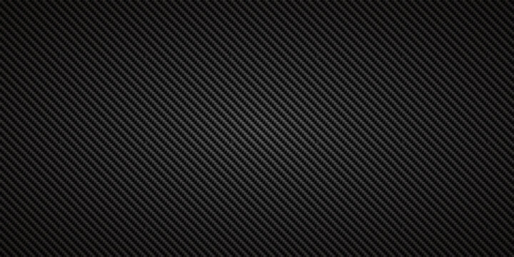 Black diagonal carbon fiber seamless texture background vector illustration. Textile fabric, car tuning or cloth macro kevlar crisscross texture background.