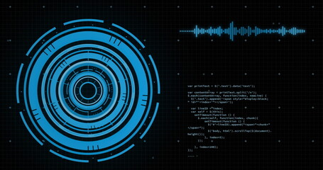 Image of scope scanning over data processing