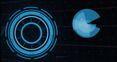 Image of clock moving over diverse male rugby players round at stadium