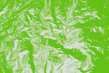 Zerknitterte grüne Folie als Hintergrund