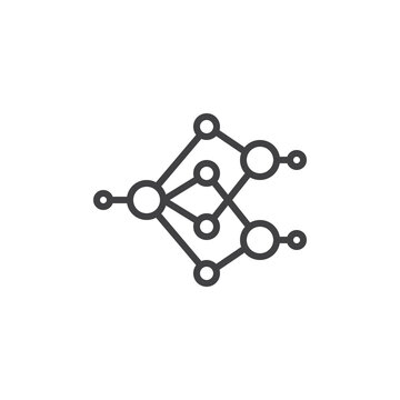 Neural Network line icon.