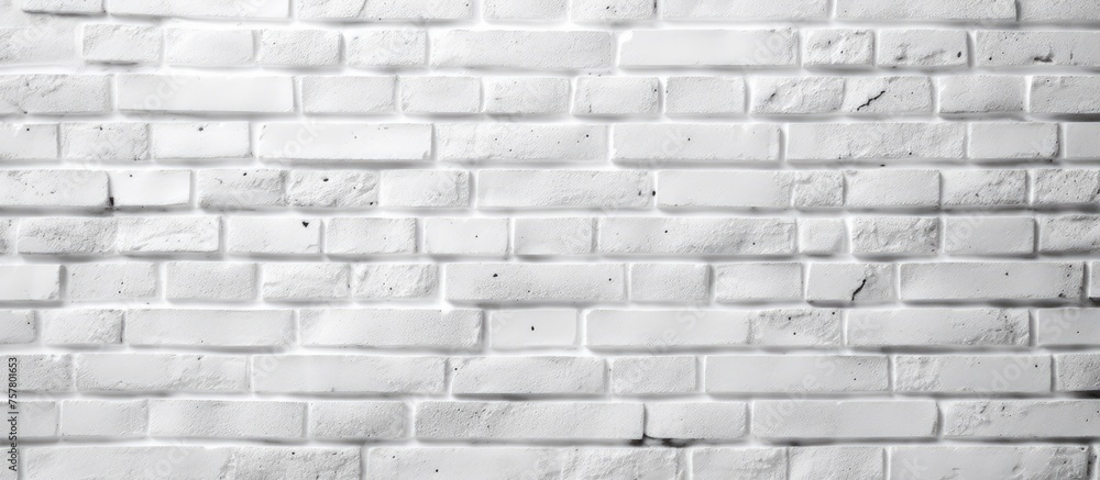 Poster a detailed closeup of a grey stone wall made from building materials in a rectangular brickwork patt