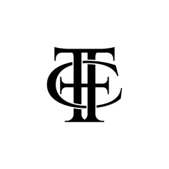 ffc lettering initial monogram logo design