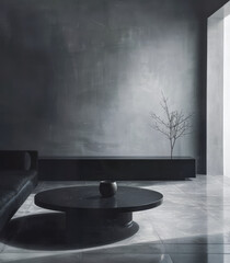 Fototapeta premium Elegant home design with minimalist decor. Sophisticated modern interiors composition