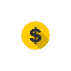Money dollar icon isolated on transparent background