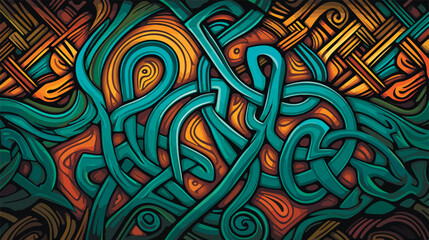 Abstract beautiful colored vector celtic knot patterns. Seamless celtic knot pattern background