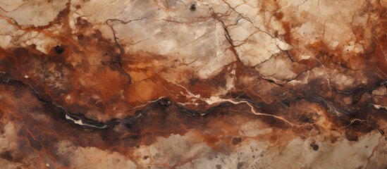 A detailed photo showcasing the intricate patterns of a brown and white marble texture, resembling the natural beauty of wood grain or tree bark