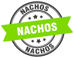 nachos stamp. nachos label on transparent background. round sign