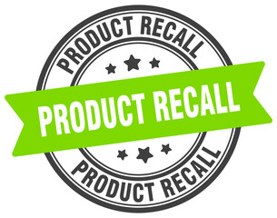 product recall stamp. product recall label on transparent background. round sign - obrazy, fototapety, plakaty