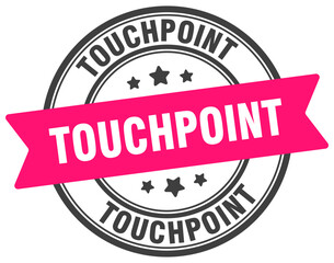 touchpoint stamp. touchpoint label on transparent background. round sign