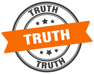 truth stamp. truth label on transparent background. round sign