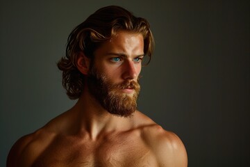 A man with a beard and a blue shirt