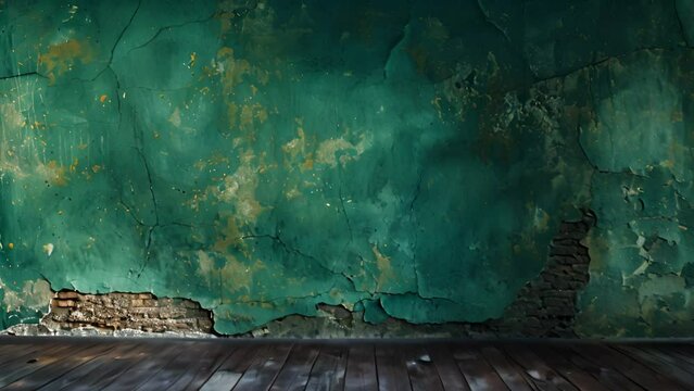 Empty Old concrete Wall Texture. Painted Distressed Wall Surface. Grungy wall. Grunge colorful Stonewall Background. Shabby Building Facade With Damaged Plaster. Abstract Web Banner. Copy Space. Old g
