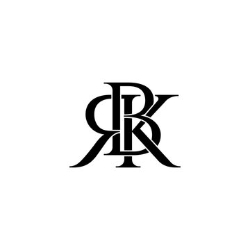 rbk lettering initial monogram logo design