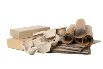 PNG, Cardboard, recycle concept, isolated on white background