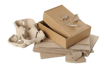 PNG, Cardboard, recycle concept, isolated on white background