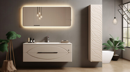 Smart bathroom cabinets with integrated Bluetooth spea